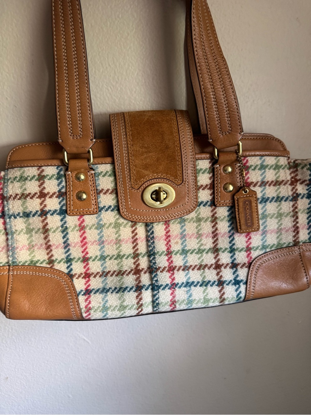 Coach Hampton tattersall bag - Picture 2 of 12